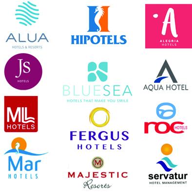 Alua Hotels, Hipotels, Alegría Hotels, JS Hotels, Blue Sea Hotels, Aqua Hotel, Mll Hotels, Fergus Hotels, Roc Hotels, Mar Hotels/Majestic Resorts y Servatur, clientes Dynasoft presentes en el Ranking Hosteltur 2018